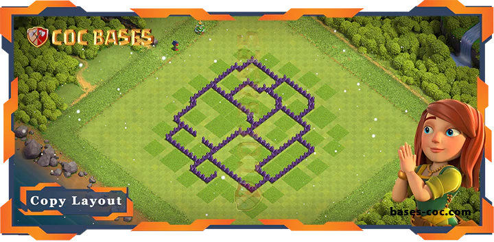 Coc bases Walls - Top Base TH7 with Link, Farming, Anti 3 Star Layout - Clash of Clans (188)
