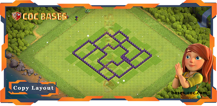 Coc bases Walls - Top Base TH7 with Link, Hybrid, Anti Air Dragon, Defense Layout - Clash of Clans (174)