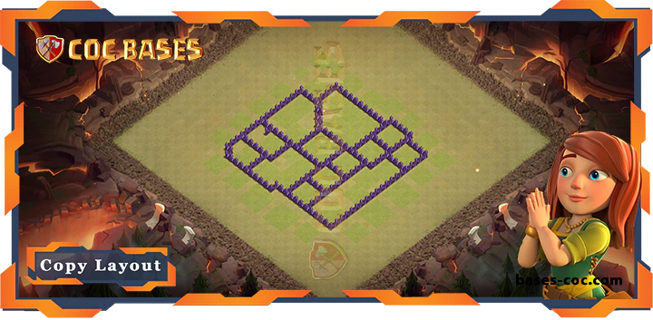 Coc bases Walls - Top Defense Base TH7 with Link, Hybrid Layout - Clash of Clans (213)