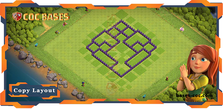 Coc bases Walls - Top Farming Base TH7 with Link, Anti 2 Star, Anti Everything Layout - Clash of Clans (226)