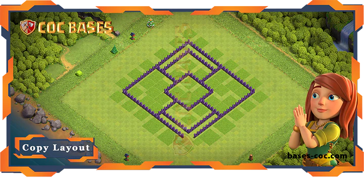 Coc bases Walls - Top Farming Base TH7 with Link, Anti 3 Star Layout - Clash of Clans (212)