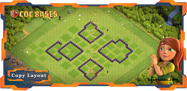 Coc bases Walls - Top Farming Base TH7 with Link, Anti Everything Layout - Clash of Clans (193)