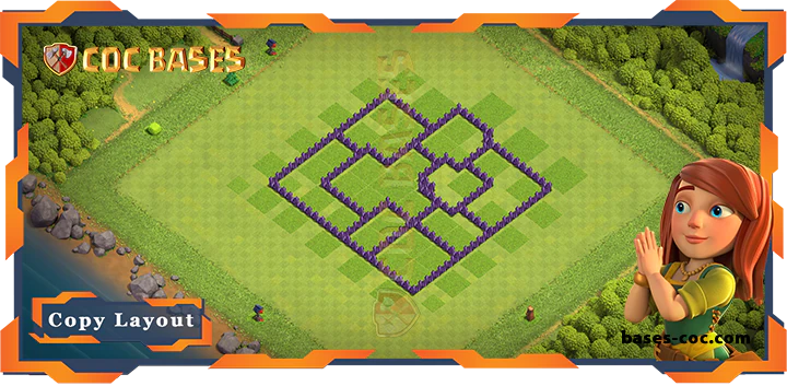 Coc bases Walls - Top Farming Base TH7 with Link, Anti Everything Layout - Clash of Clans (208)