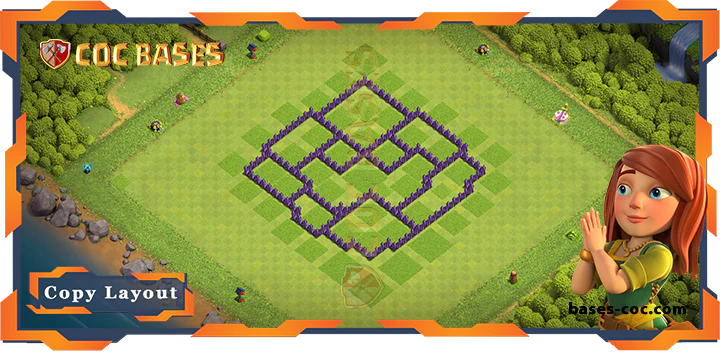 Coc bases Walls - Top Farming Base TH7 with Link, Anti Everything Layout - Clash of Clans (264)