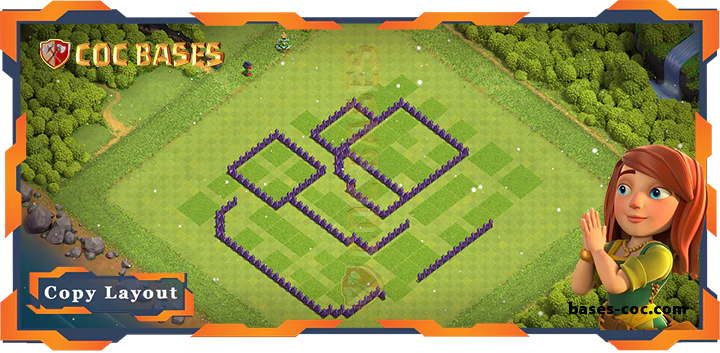 Coc bases Walls - Top Farming Base TH7 with Link, Hybrid, Anti 2 Star, Layout - Clash of Clans (189)