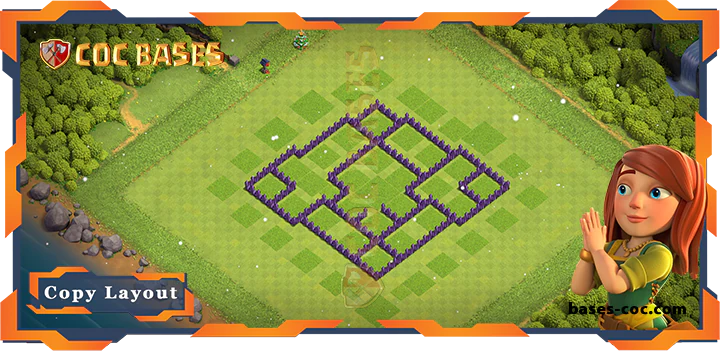 Coc bases Walls - Top Farming Base TH7 with Link, Hybrid, Anti 3 Star Layout - Clash of Clans (167)