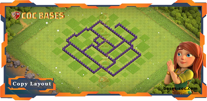 Coc bases Walls - Top Farming Base TH7 with Link, Hybrid, Anti Everything Layout - Clash of Clans (153)