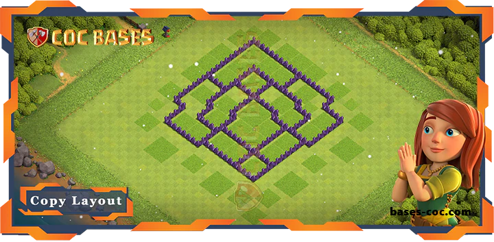 Coc bases Walls - Top Farming Base TH7 with Link, Hybrid Layout - Clash of Clans (154)