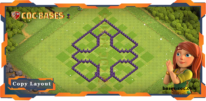 Coc bases Walls - Top Farming Base TH7 with Link, Hybrid Layout - Clash of Clans (159)