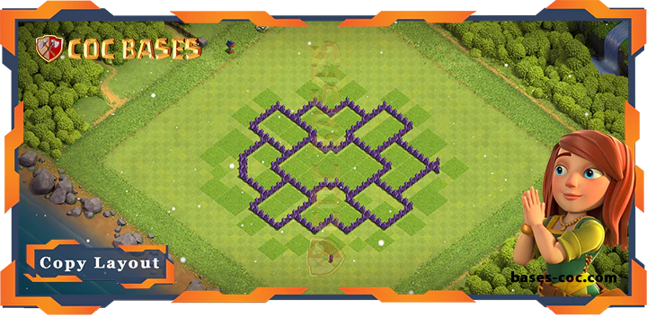 Coc bases Walls - Top Farming Base TH7 with Link, Hybrid Layout - Clash of Clans (161)
