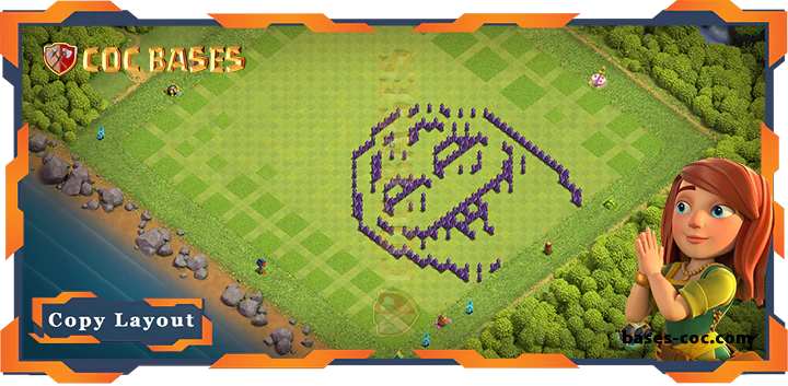 Coc bases Walls - Top Troll Base TH7 with Link, Funny Layout - Clash of Clans (219)