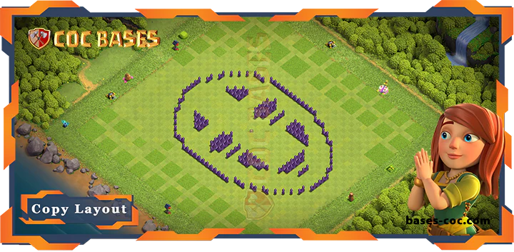 Coc bases Walls - Top Troll Base TH7 with Link, Funny Layout - Clash of Clans (221)