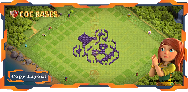 Coc bases Walls - Top Troll Base TH7 with Link, Funny Layout - Clash of Clans (237)