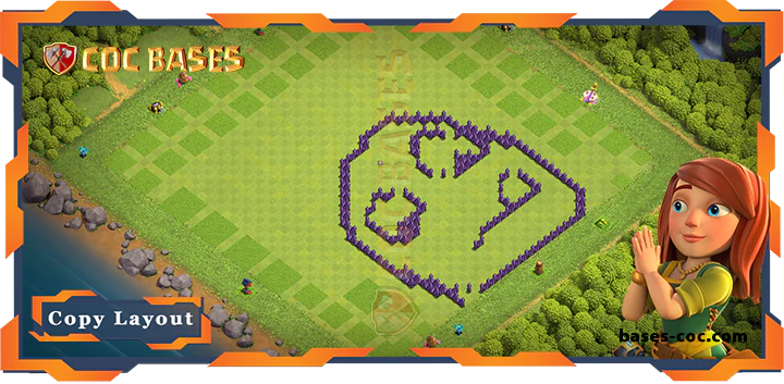 Coc bases Walls - Top Troll Base TH7 with Link, Funny Layout - Clash of Clans (247)