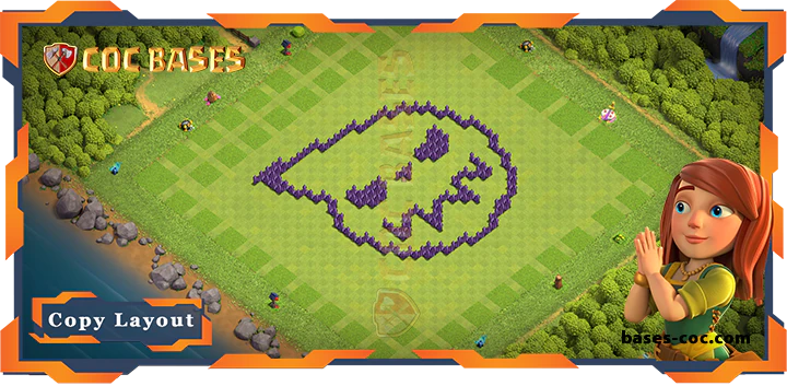 Coc bases Walls - Top Troll Base TH7 with Link, Funny Layout - Clash of Clans (254)