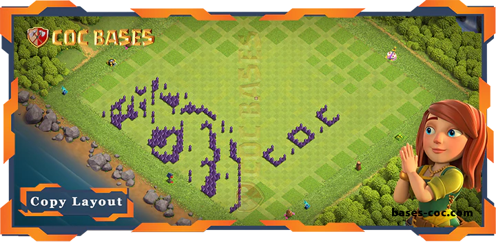 Coc bases Walls - Top Troll Base TH7 with Link, Funny Layout - Clash of Clans (278)