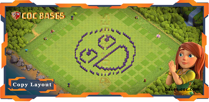 Coc bases Walls - Top Troll Base TH7 with Link, Funny Layout - Clash of Clans (298)