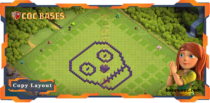 Coc bases Walls - Top Troll Base TH7 with Link, Funny Layout - Clash of Clans (302)