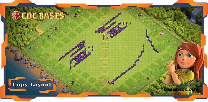 Coc bases Walls - Top Troll Base TH7 with Link, Funny Layout - Clash of Clans (304)