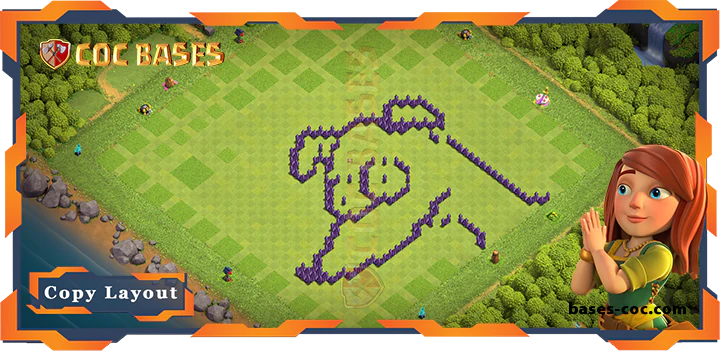 Coc bases Walls - Top Troll Base TH7 with Link, Funny Layout - Clash of Clans (310)