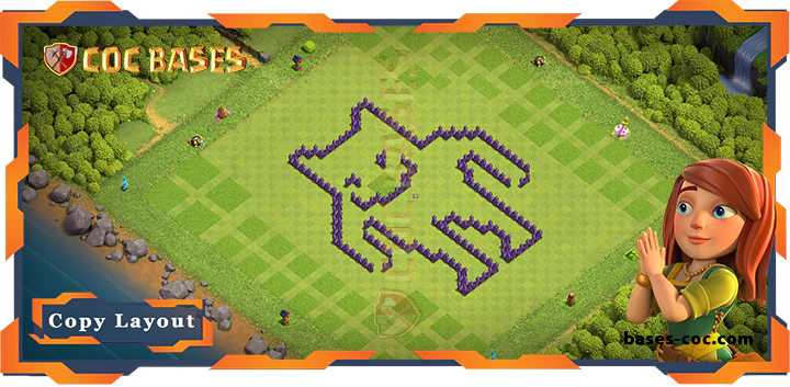 Coc bases Walls - Top TrollFunny Base TH7 with Link, Funny Layout - Clash of Clans (215)