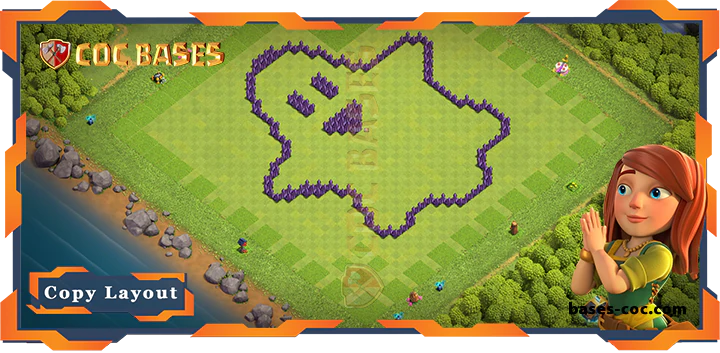 Coc bases Walls- Top TrollFunny Base TH7 with Link, Funny Layout - Clash of Clans (289)