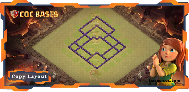 Coc bases Walls - Top War Base TH7 Max Level with Link, Anti Everything Layout - Clash of Clans (265)