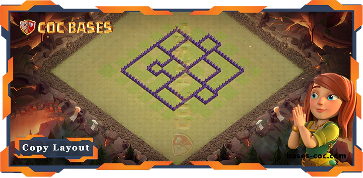Coc bases Walls - Top War Base TH7 with Link, Anti 2 Star, Anti Everything Layout - Clash of Clans (256)