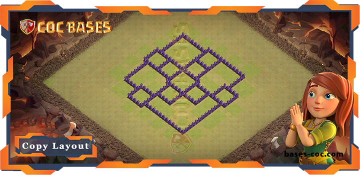 Coc bases Walls - Top War Base TH7 with Link, Anti 2 Star, Anti Everything Layout - Clash of Clans (290)