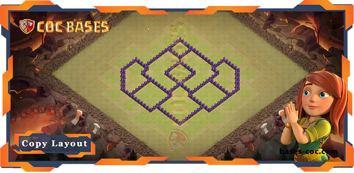 Coc bases Walls - Top War Base TH7 with Link, Anti 3 Star, Anti Everything Layout - Clash of Clans (283)