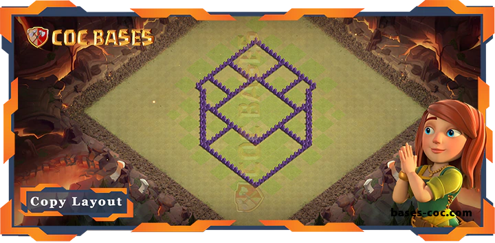 Coc bases Walls - Top War Base TH7 with Link, Hybrid, Anti Everything, Defense Layout - Clash of Clans (207)