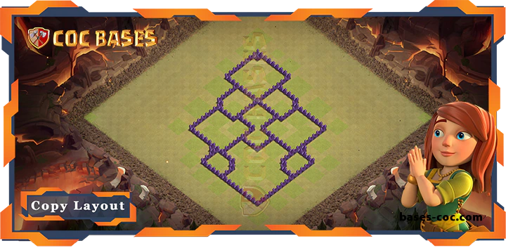 Coc bases Walls - Top War Base TH7 with Link, Hybrid, Anti Everything, Defense Layout - Clash of Clans (301)
