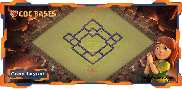 Coc bases Walls - Top War Base TH7 with Link, Hybrid, Defense, Anti AirDragon Layout - Clash of Clans (198)