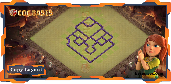 Coc bases Walls - Top War Base TH7 with Link,Hybrid Layout - Clash of Clans (267)