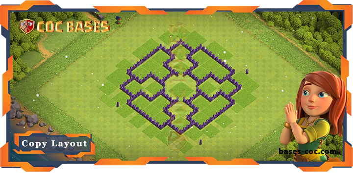 Coc bases walls - Top Base TH7 with Link, Hybrid, Defense, Anti Everything Layout - Clash of Clans (157)
