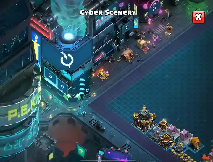 Clash of Clans Сезон июля 2025 – Кибер-Clash 51 Cyber Scenery - 07