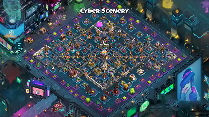 Clash of Clans July Season 2025 - CyberClash 57 Cyber Scenery - July 2025 - Clash of Clans 03