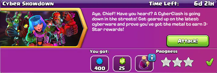 Easily Get 3 Stars Cyber Showdown Challenge July 2025 - Clash of Clans 4 Cyber Showdown Challenge completed