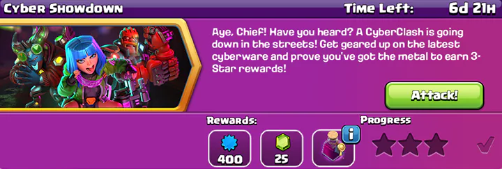 Easily Get 3 Stars Cyber Showdown Challenge July 2025 - Clash of Clans 2 Cyber Showdown Challenge