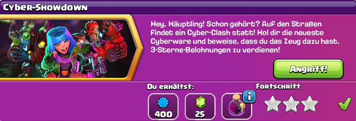 Eenvoudig 3 sterren behalen in de Cyber Showdown-uitdaging van het juli-seizoen 2025 - Clash of Clans 4 Cyber Showdown-uitdaging voltooid