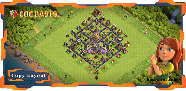 Top Base TH7 with Link, Hybrid, Anti Everything, Defense Layout - Clash of Clans (306) 7 Top Base TH7 with Link, Hybrid, Anti Everything, Defense Layout - Clash of Clans (306)