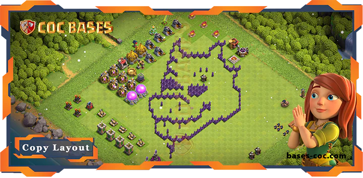 Top Troll Base TH7 with Link, Funny Layout - Clash of Clans (162)