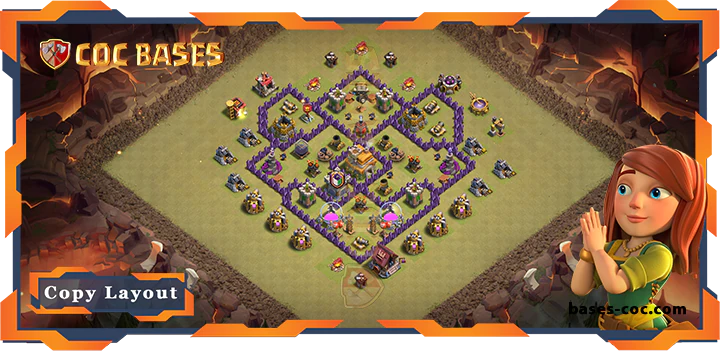 Top War Base TH7 with Link, Anti 2 Star, Anti Everything Layout - Clash of Clans (280) 9 Top War Base TH7 with Link, Anti 2 Star, Anti Everything Layout - Clash of Clans (280)