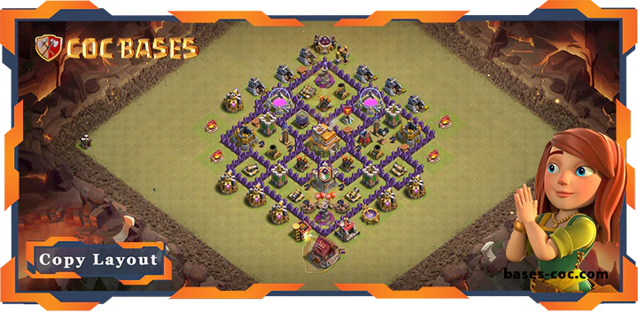 Top War Base TH7 with Link, Anti 2 Star, Anti Everything Layout - Clash of Clans (290) 11 Top War Base TH7 with Link, Anti 2 Star, Anti Everything Layout - Clash of Clans (290)