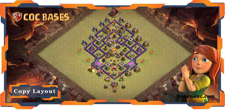 Top War Base TH7 with Link, Anti 2 Star, Hybrid Layout - Clash of Clans (295) 6 Top War Base TH7 with Link, Anti 2 Star, Hybrid Layout - Clash of Clans (295)
