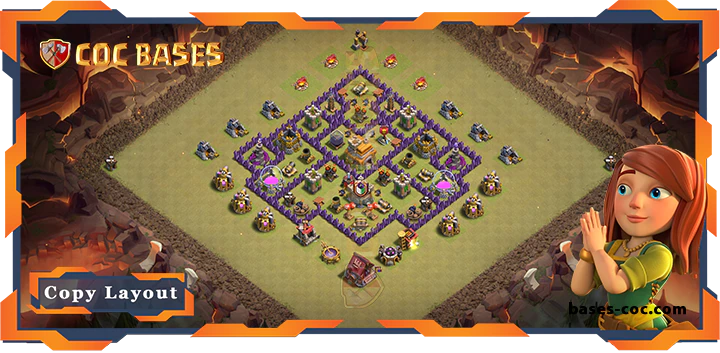 Top War Base TH7 with Link, Anti 3 Star, Anti Everything Layout - Clash of Clans (282) 7 Top War Base TH7 with Link, Anti 3 Star, Anti Everything Layout - Clash of Clans (282)