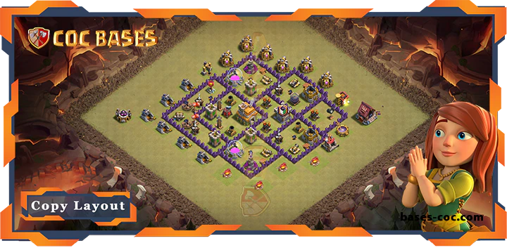 Top War Base TH7 with Link, Anti Air/Dragon, Hybrid, Defense Layout - Clash of Clans (286) 3 Top War Base TH7 with Link, Anti AirDragon, Hybrid, Defense Layout - Clash of Clans (286)