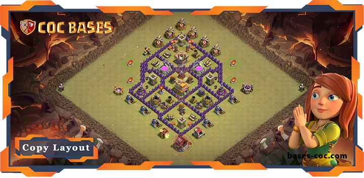 Top War Base TH7 with Link, Hybrid, Anti Everything, Defense Layout - Clash of Clans (272) 5 Top War Base TH7 with Link, Hybrid, Anti Everything, Defense Layout - Clash of Clans (272)
