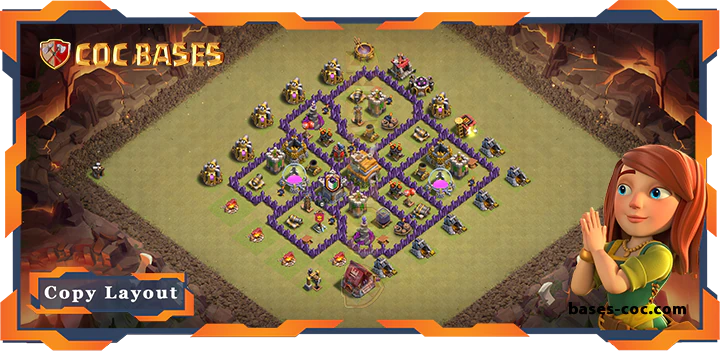 Top War Base TH7 with Link, Hybrid, Anti Everything, Defense Layout - Clash of Clans (291) 10 Top War Base TH7 with Link, Hybrid, Anti Everything, Defense Layout - Clash of Clans (291)