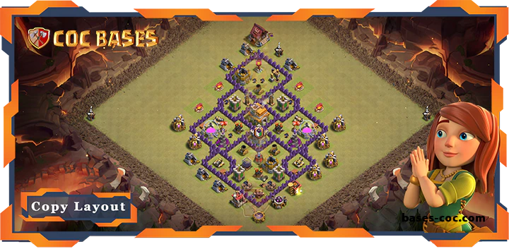 Top War Base TH7 with Link, Hybrid, Anti Everything, Defense Layout - Clash of Clans (301) 12 Top War Base TH7 with Link, Hybrid, Anti Everything, Defense Layout - Clash of Clans (301)
